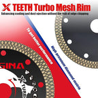 2PCS 4.5” Diamond Saw Blades for Angle Grinder, X-Turbo Tile Cutting Blade for Dry & Wet Cutting, Fast Smooth Cutting for Alabaster Concrete Granite Marble