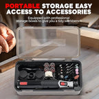 PHALANX Cordless Rotary Tool Kit, 4V 4000mAh Battery, 80 Accessories, 9 Speed Settings, 28000 RPM Max, Type-C Charging (PRT-Black)