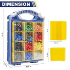 haisstronica Wire Ferrules Connectors Kit - 5000PCS AWG22-7 12 Sizes Pin Terminal Ends Assorted in Package, Insulated Cord Pin Ends Ferrule Connectors Used for Crimp in Wiring Electrical Projects