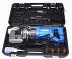 110V Electric Hydraulic Hole Punch Machine with 5 Dies (1/4" to 4/5") for Metal Plates, Angle Iron, Copper, Aluminum & Steel
