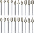 20Pcs 120-Grit Diamond Grinder Bit Stone Carving Set 1/8" Shank | Compatible with Dremel Rotary Tool, Grinding Burrs for Stone Glass Resin Porcelain Ceramic Steel Carve Polish Engrave