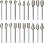 20Pcs 120-Grit Diamond Grinder Bit Stone Carving Set 1/8" Shank | Compatible with Dremel Rotary Tool, Grinding Burrs for Stone Glass Resin Porcelain Ceramic Steel Carve Polish Engrave