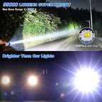 Cinlinso Rechargeable LED Flashlights High Lumens, 99,000 Lumens Super Bright Flash Light with 7 Modes, Powerful Handheld Waterproof Flashlights for Home Emergencies, IPX6 Waterproof