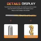 Drill Bit, 3/16" Cutting Diameter, 4341 HSS TiN Coated 135° Cutting Angle Jobber Bits - (Applications: for Drilling Soft Metal Plastic Wood), 20-Pieces