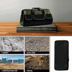 22-inch Wide Mouth Tool Bag with Water Proof Molded Base, Wide Mouth Tool Tote Bag, Waterproof Tool Organizer Bag for Men with Adjustable Shoulder Strap(No Bottom Shell)