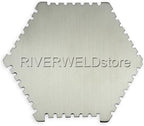 RIVERWELD Hexagonal Wet Film Comb Thickness Gauge Card 25-3000 um Measurement Thickness for Paint and Coating