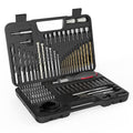 ENERTWIST Drill Bit Set, Drill Bits for Metal, Wood, Masonry-109Pcs Titanium, High Speed Steel Drill Bit Screwdriver Bit Set with Ratchet Screwdriver in Storage Case