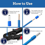 New Age America® 70pcs Wire Ferrules Kit | AWG 4 | Copper & Nylon | Black & Red | Insulated Cord Pin End Terminal | Cable Ferrules | Wire Ends Terminal Kit | 4 Gauge Ferrule | Crimp Connectors