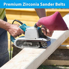 12 Pack 3 x 18 Inch Zirconia Sanding Belts, 3x18 Belt Sander Sanding Belts, 3 Each of 40/60/80/120 Grits Belt Sander Paper Assortment for Metal Wood