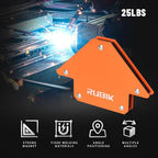 RUBIK 25 LB Welding Magnets, Heavy Duty Welding Magnets Set, Welding Magnet Holder,45 90 135 Degree Angle Holding Magnet, Holding Power Welding Accessories,6 Pcs Pack