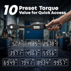 3/8 Torque Wrench Digital (5.02-99.6 Ft.Lb）±2 % Accuracy Digital Spark Plug Socket & Tire Inch Pound Torque Wrench 3/8 Drive with Buzzer and LED Flash Notification Track Mode for Moto Auto Car