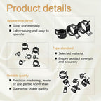 140PCS 6-25mm 14 Sizes Spring Band Hose Clamps with Swivel Flat Hose Clamp Plier, Constant Tension Hose Clamp Assortment Kit DD037