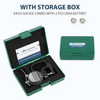 Digital Thickness Gauge 0.001mm/0.00005" | 0-25.4mm/1.0" Electronic Micrometer Thickness Meter with LCD Display, Unit Conversion, Storage Case, Extra Battery