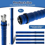 Tandefio 8 Pcs Welding Rod Storage Tube 40 Inch Tig Rod Storage Canisters Welding Electrode Holder Airproof Waterproof Container(Blue)