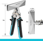 DURATECH 6 Inch Sheet Metal Bender, Hand Seamers Sheet Metal Tools with Ergonomic TPR Handle, Straight Jaw Metal Bending Pliers for Bending, Seaming and Flattening Metal