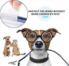3/8"-50ft Braided Cable Sleeve Protector - Self-Wrapping Split Wire Loom for TV, Computer, Home Theater, Engine Bay - Heavy-Duty Cord Organizer, White