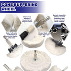 13Pcs Buffing Wheels with 1/4" Drill Shank and Polishing Compounds Kit for Drill, Buffer Wheels Pads for Stainless Steel Aluminum Glass Chrome Jewelry Wood Plastic Ceramic