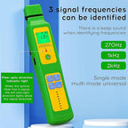 green A-507 Fiber optic identifier 5 in 1 Built in OFI OPM VFL LED RJ45 SC/FC/ST universal interface Optical power meter -70~+10dbm visual fault locator 10KM RJ45 test Cable identifier with LC adapter