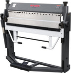 KAKA INDUSTRIAL Pan and Box Brake, 50-inch Sheet Metal Brake Machine with Fingers, 16-Gauge Mild Steel Capacity Box and Pan Brake with Foot Clamp, 0-150° Folding Angle PBB-5016/3SH