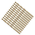 Drill Bit, 3/32" Cutting Diameter (2.381mm), 4241 HSS Black and Gold 118° Cutting Angle Versatile Jobber Bits - (Applications: for Drilling Plastic Wood Soft Thin Metal), 12-Pieces