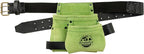 Graintex 4 Pocket Children Tool Pouch Suede Leather with Leather Belt and Hammer Loop