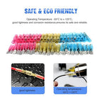 Nilight - 50027R 250 PCS Heat Shrink Spade Connectors Quick Disconnect Wire Connectors Electrical Spade Terminals Heat Shrink Fully Insulated Male and Female Wire Spade Connectors,2 Years Warranty