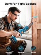 Seesii Belt Sander 1/2" x 18", 6 Speeds Max 1700 FT/Min, with 2 * 2.0Ah Battery, Charger, Hand Held Belt Sander for Metal Working, Wood, Plastic, Auto Grinding