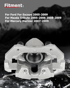 cciyu Front Left & Right Brake Calipers Assembly w/Bracket 19B3116 19B3117 2005 2006 2007 2008 2009 For Ford For Escape,2005 2006 2008 2009 For Mazda For Tribute,2007 2008 2009 For Mercury For Mariner