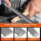 YKLP 8inch Metal File Set,3pcs High-Carbon Steel Needle File,Flat/Half-Round/Round for Metal Wood Working