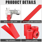 Treela 20 Rolls Electrical Tape 3/4 Inch Waterproof Vinyl Electrical Insulating Tape Flame Retardant Indoor Outdoor High Temperature Resistance Accessory for Wire and Cable(Red,66 ft)