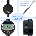 Digital Dial Gauge,with A Range of 50.8mm/2 in,Dlectrical Digital Indicator Graduation of 0.001mm,Metric and Imperial Measure Tool.Electronic Dial Gauge for Bearing Measurement and CNC Machine