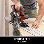 SKIL PWR CORE 20 Brushless 20V 7-1/4" 5300 RPM, Circular Saw Kit Including 4.0Ah Lithium Battery and Quick Charger-CR5440B-10