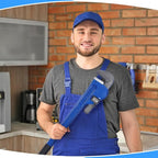 Gisafai 36" Straight Heavy Duty Pipe Wrench Set Plumber Adjustable Water Alloy Steel Grip Plumber's Wrench Plumbing Tools, Blue