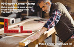 90 Degree Corner Clamp Clamping Squares Woodworking Tools Positioning Squares Right Angle Clamp Wood Clamps for Gluing Cabinets Picture Frames or Drawers Set of 8（3" 4"）