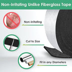 Pipe Insulation Tape, Outdoor Water Pipe Insulation Wrap, Foam Insulation Tape for Outdoor Pipes Winter Freeze Protection, Heat Tape for Water Pipes, Copper Pipes, PVC, AC Line, 2in x 33ft, Silver