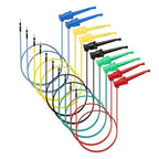Sumnacon 10Pcs Test Hook to Male Jumper Wires - 26 AWG Binding Post to Solderless Breadboard Jumper Leads, Soft Silicone Flexible Test Leads for Electrical Testing