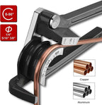 HAUTMEC Tube Bender,90 Degree 3-IN-1 pipe bender for 1/4" 5/16" 3/8" Copper Aluminum and Brass Pipes HT0004-PL