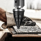Step Drill Bit for Metal, 7/8" to 1-3/8", Cobalt Step Drill Bits, Heavy Duty for Stainless Steel, Hard Metal, Aluminum, Copper, Industrial Grade, 5-Steps. Co138Z