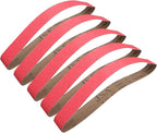 2 x 42 Inch Ceramic Grinding Belts, 36 Grit 2x42 Metal Sanding Belt, Sharpening Sander Belts for Knife Metal, 5 Pack