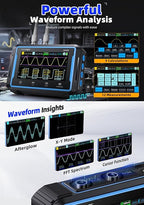 【FNRSI 2C53P Plus Upgraded with Carrying CASE】 3in1 Oscilloscope/Multimeter/DDS Signal Generator Tablet Touch Screen Portable Digital Automotive Oscilloscope 2 Channel 50MHz Bandwidth 250Ms/S Counts