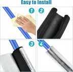 4 Pack Insulation Tubes 2 Inch, Pre-Slit Self-Adhesive Insulation Wrap, Highly Insulated for Copper Pipe, AC Line, Sprinkler (20mm Thick)