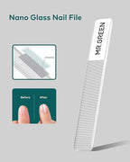 MR.GREEN Glass Nail Shiner ，Upgrade Nano Glass Nail Files &Nail Buffers Polisher Professional Crystal Manicure Tools Kit for Natural Nail