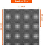 WALMANN 4PCS 16" * 16" Metal Pegboard Panels for Wall Garage Tools Pegboard for Garage, Workbench, Peg Board Tool Organizer Board(Pack of 4, Black)