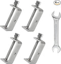 304 Heavy Duty Stainless Steel C Clamps 2 1/2 Inch Tiger Clamp Woodworking Clamp,Features Stable Wide Jaws and Protective Pads (4 Pcs)