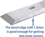 4 Piece Bevel Edge Wood Chisel Set 1/4 inch(6mm), 1/2 inch(12mm), 3/4 inch(20mm), 1 Inch(26mm) with Hornbeam Handles and Stainless Steel Ferrules