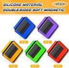 Barydat 10 Pcs Magnetic Tool Tray Collapsible Foldable Parts Trays Set Magnetic Screw Tray Magnetic Parts Bowl Square Silicone Magnetic Tool for Bolts Nuts Washers Pins Screw Parts (Multicolor)