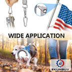 Spring Snap Hooks, 304 Stainless Steel Metal Clip Heavy Duty Rope Connector Small Snap Clamp Key Chain Link Buckle for Hammock Swing Set Outdoor Travel Camping Fishing Hiking