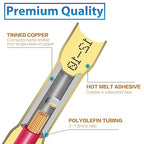 Heat Shrink Butt Connectors Kit - Waterproof Electrical Wire Splice Crimp Terminals for Automotive, Marine, Wiring (130Pcs)