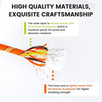 1/2inch 150ft Double Braid Polyester Rope, 48 Strands, 5290lbs Breaking Strength, Orange Arborist Rigging Rope for Various Indoor Outdoor Use Hiking Camping Swing Sailing