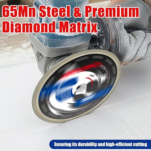 7" Diamond Saw Blades for Angle Grinder, X-Turbo Tile Cutting Blade for Dry & Wet Cutting, Fast Smooth Cutting for Alabaster Concrete Granite Marble 1PC
